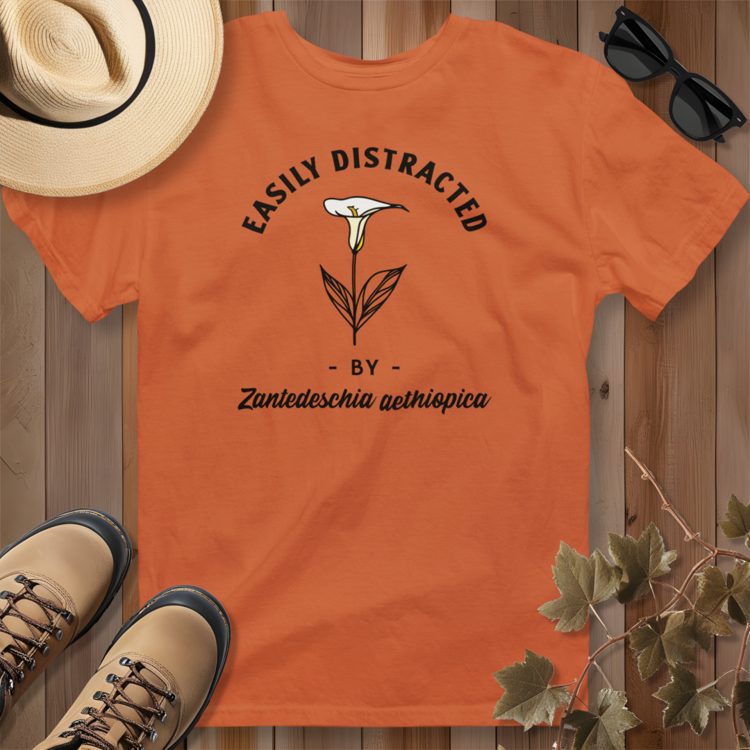 Easily Distracted by Calla Lily (Zantedeschia aethiopica) T-Shirt