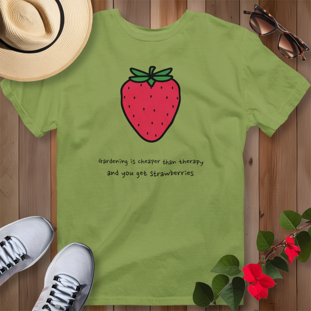 Gardening Is Cheaper Than Therapy and You Get Strawberries T-Shirt