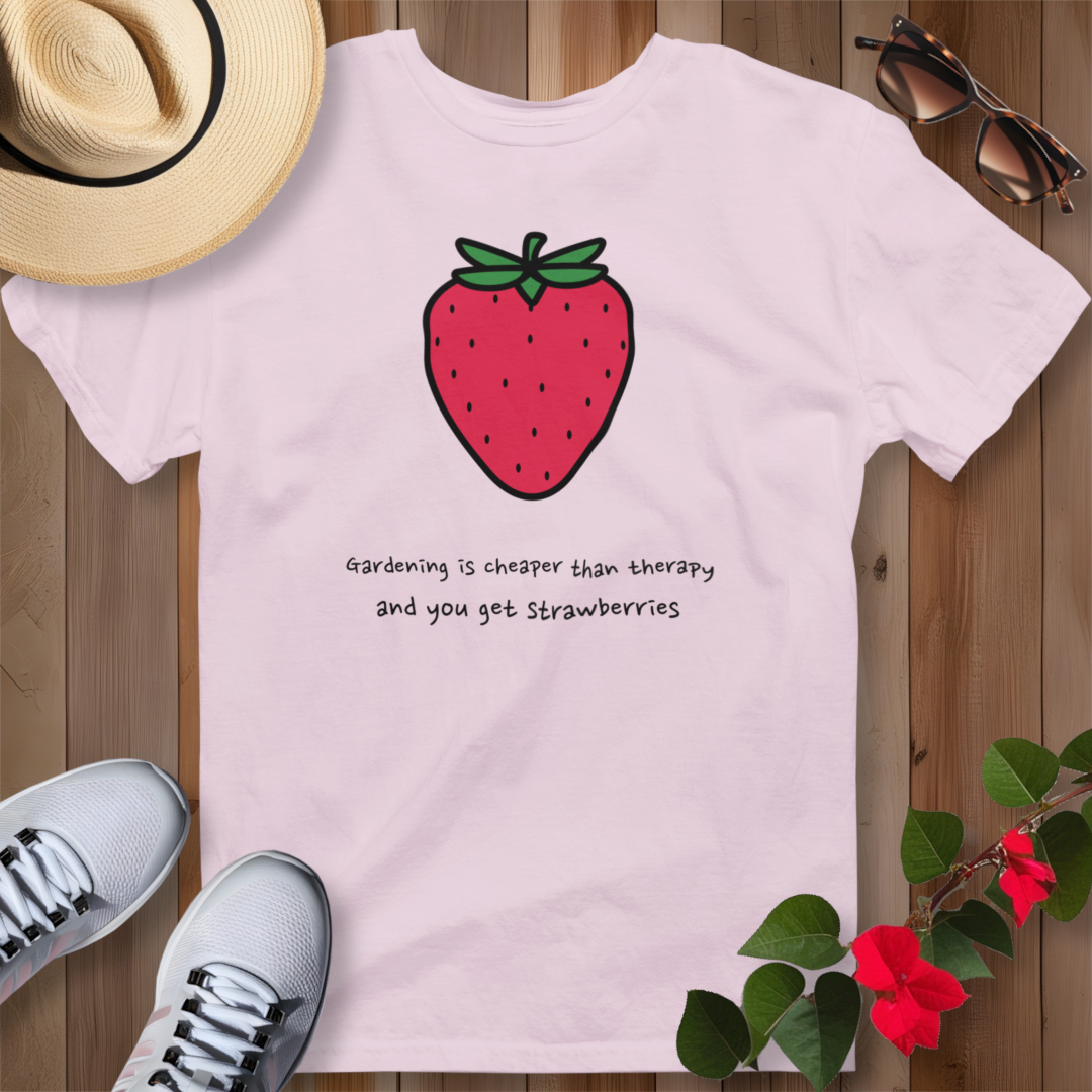 Gardening Is Cheaper Than Therapy and You Get Strawberries T-Shirt