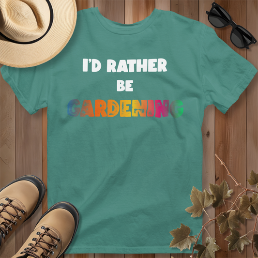 I'd Rather Be Gardening T-Shirt (Rainbow)