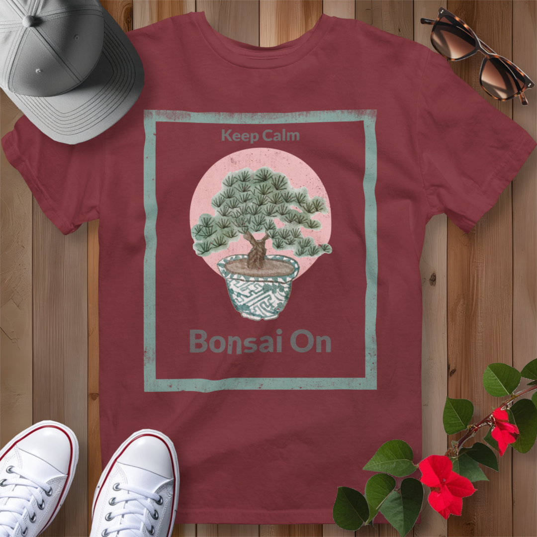 Keep Calm Bonsai On T-Shirt