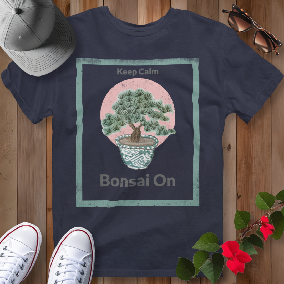 Keep Calm Bonsai On T-Shirt