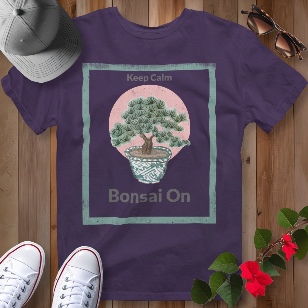 Keep Calm Bonsai On T-Shirt