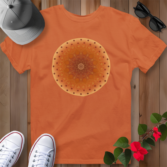 Sunflower Mandala T-Shirt - Orange