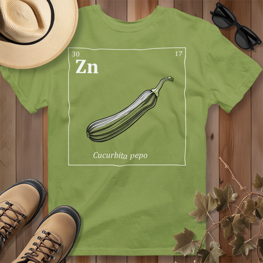 Periodic Table of Vegetables - Zucchini T-Shirt